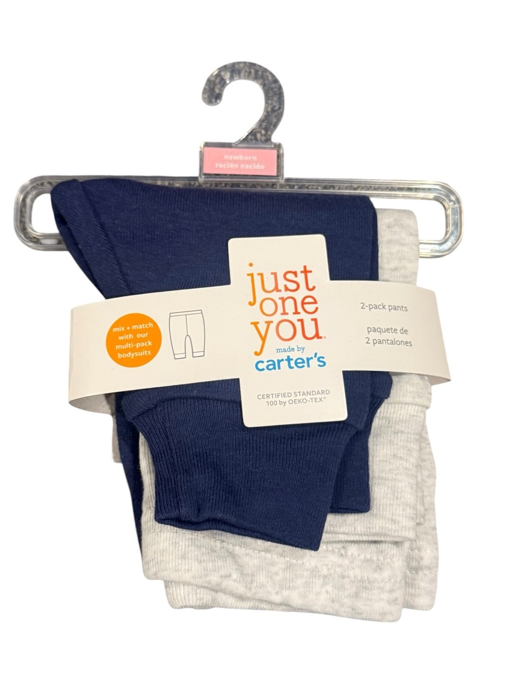 Carter's Unisex Two-Pack Baby Pants Navy & Gray Baby Essentials Size Newborn